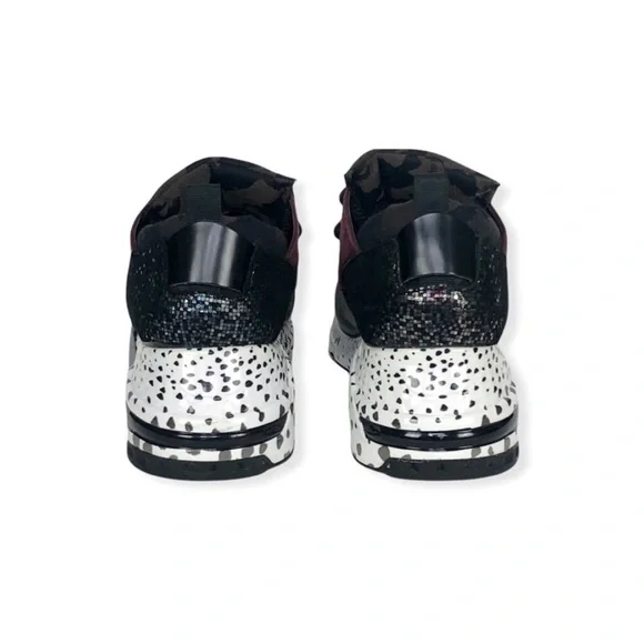 Steve Madden Women’s Cliff Sneakers Camouflage Olive Green Black 9.5 - Picture 3 of 7